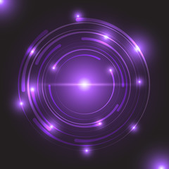 Beautiful purple glowing circle light