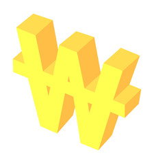 Obraz premium Vector Icon Korean money