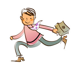 close-up of man running