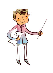 Close-up of man holding stick