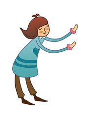 Side view of boy standing