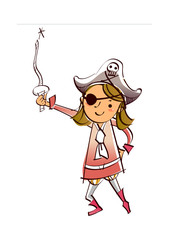 Close-up of girl holding sword