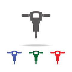 Construction jackhammer icon. Elements of construction tools multi colored icons. Premium quality graphic design icon. Simple icon for websites, web design, mobile app