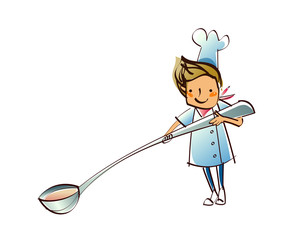 Close-up of boy holding spoon