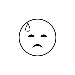 sadness in a cold sweat icon. Detailed set of avatars of professions icons. Premium quality line graphic design. One of the collection icons for websites, web design, mobile app