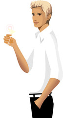 Side view of man standing