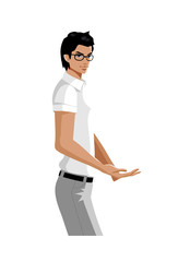 Side view of man standing