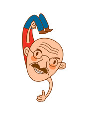 Close-up of man jumping