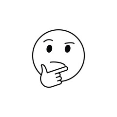 pondered icon. Detailed set of avatars of professions icons. Premium quality line graphic design. One of the collection icons for websites, web design, mobile app