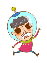 Close-up of boy running