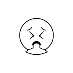 vomit icon. Detailed set of avatars of professions icons. Premium quality line graphic design. One of the collection icons for websites, web design, mobile app