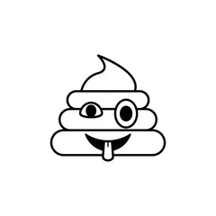 shit with sticking out tongue icon. Detailed set of avatars of professions icons. Premium quality line graphic design. One of the collection icons for websites, web design, mobile app
