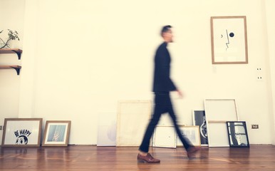 People walking in an office