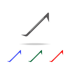 Crowbar icon. Elements of construction tools multi colored icons. Premium quality graphic design icon. Simple icon for websites, web design, mobile app, info graphics