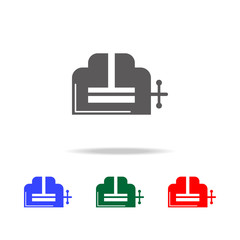 Press icon. Elements of construction tools multi colored icons. Premium quality graphic design icon. Simple icon for websites, web design, mobile app, info graphics