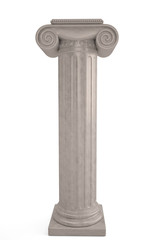 A classic columns isolated on white background. 3D illustration.