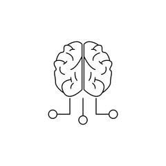 brain and exits icon. Element of idea and solutions for mobile concept and web apps. Thin line  icon for website design and development, app development. Premium icon