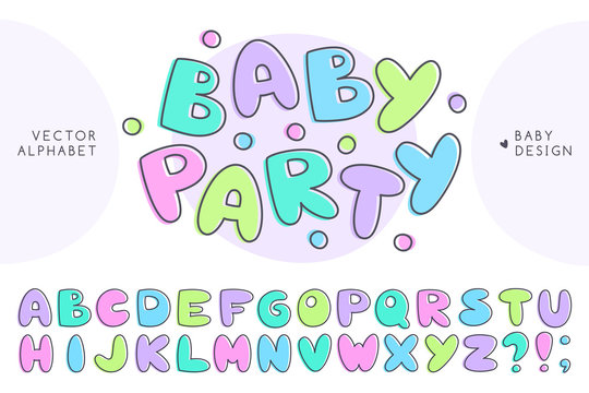 vector baby alphabet