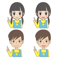 指をさすポーズ（保育士）