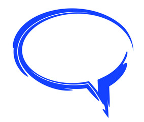 Sprechblase Gemalt Blau