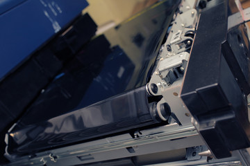 Insides of the printing press in the printing house