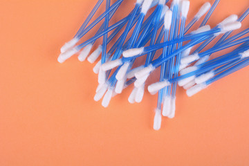 Close up view of stack of cotton buds