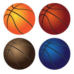 Basket Ball in 4 colours collection