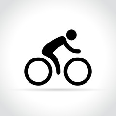 cycling icon on white background