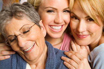 Family of three generation of women.