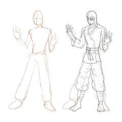 Ninja sketch design