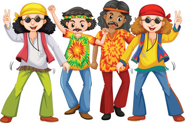 Men in old-fashioned clothes