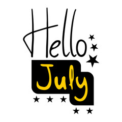 Hello July symbol