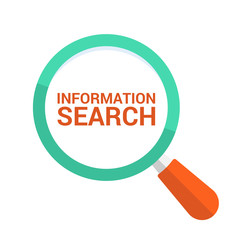 Information Concept: Magnifying Optical Glass With Words Information Search
