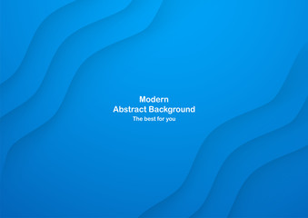 Abstract blue curve background with copy space for white text. Modern template design for cover, brochure, web banner and magazine.