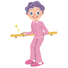 手すり　おばあちゃん