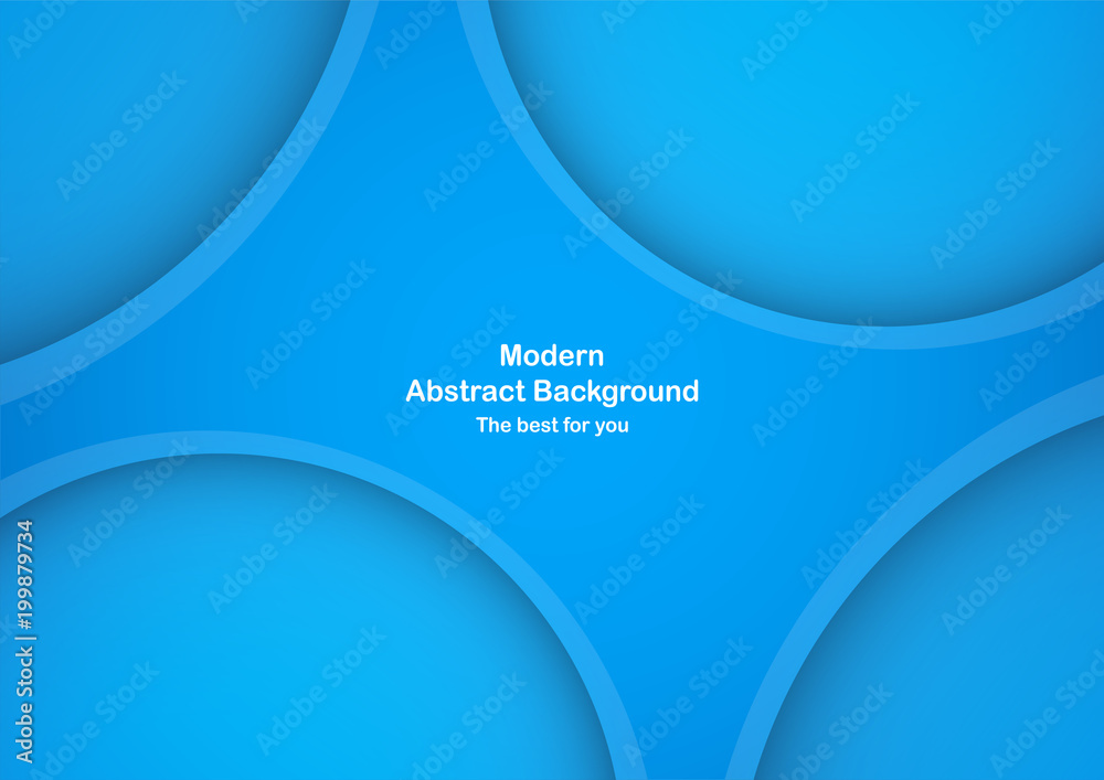 Wall mural blue curve background with copy space for white text. technology template design for cover, brochure