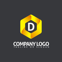 D LETTER LOGO TEMPLATE