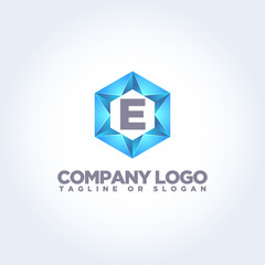 E LETTER LOGO TEMPLATE