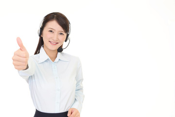 オペレーター・女性・グッドサイン