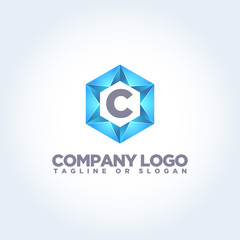 C LETTER LOGO TEMPLATE