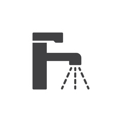Water tap vector icon. filled flat sign for mobile concept and web design. Faucet simple solid icon. Symbol, logo illustration. Pixel perfect vector graphics