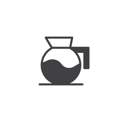 Water jar vector icon. filled flat sign for mobile concept and web design. Water pitcher simple solid icon. Tea pot symbol, logo illustration. Pixel perfect vector graphics