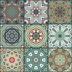 Vector abstract patchwork seamless pattern