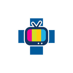 Tv Medical Logo Icon Design