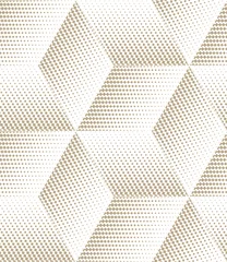Gordijnen Abstracte geometrische patroon. Vector naadloze achtergrond. Wit en goud ornament. Grafisch modern patroon © ELENA