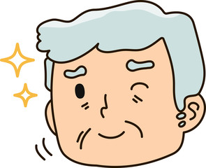 Grandpa Facial expressions,smile