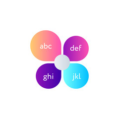 Analytical data cartogram isolated on white background. Infographic element for business presentation vector illustration.