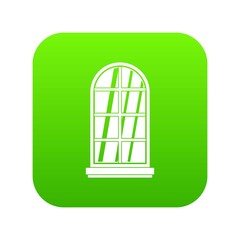 White window frame icon digital green