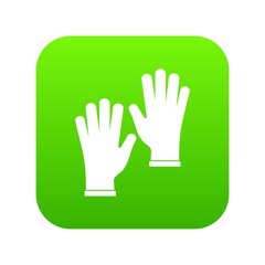 Obraz premium Medical gloves icon digital green