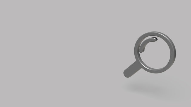 3D Icon of searchor isolated on a grey background.